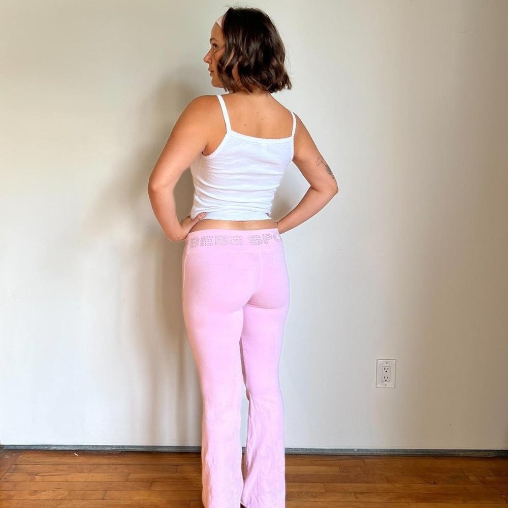 Bebe sport jewel studded Y2k track pants